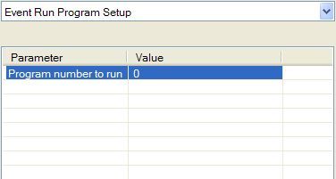 Event Run Program Setup Menu